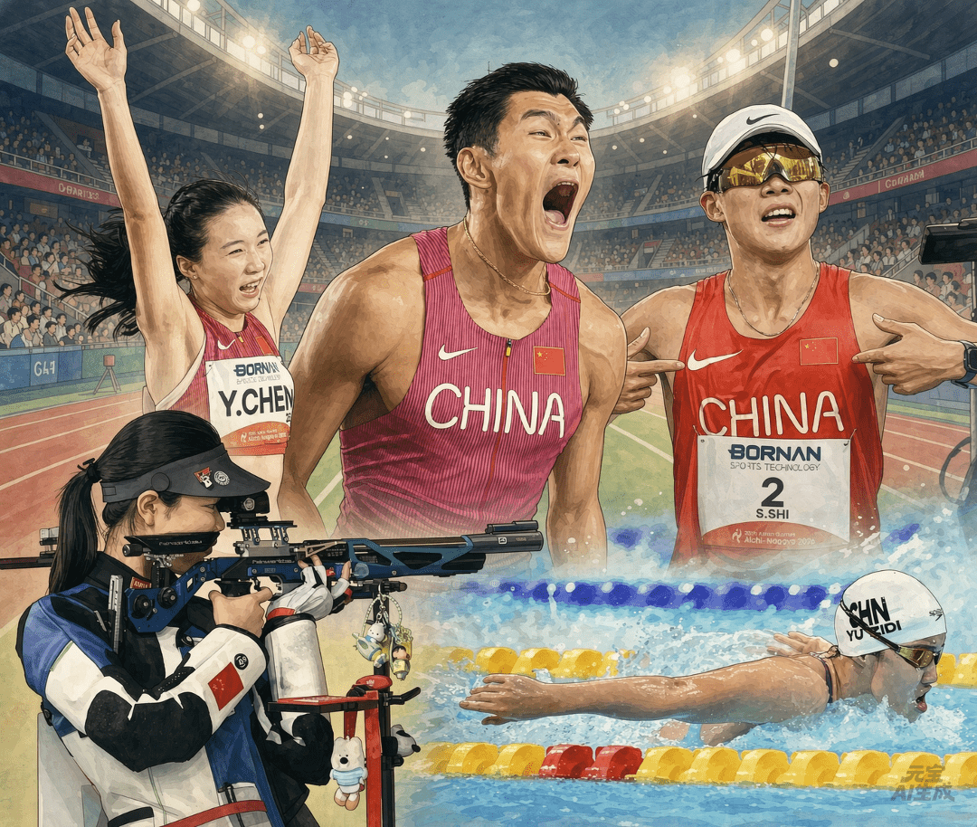 “严一枪”穿羽绒衣赛场遛弯，潘展乐“年年告一状”……网友有多爱这届中国运动员