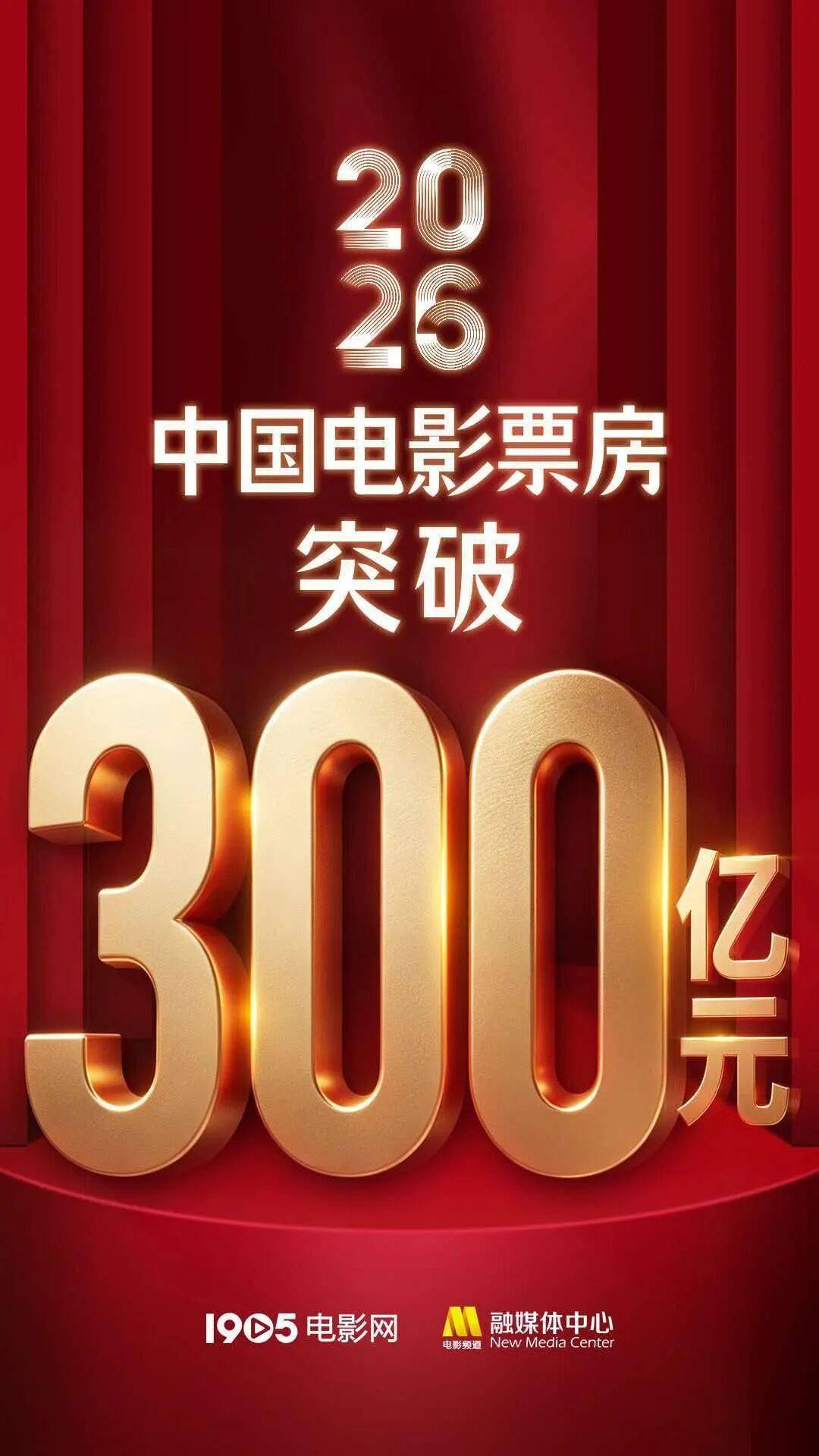 2026年中国电影总票房突破300亿！《神探之痕迹》领跑国庆档封面图
